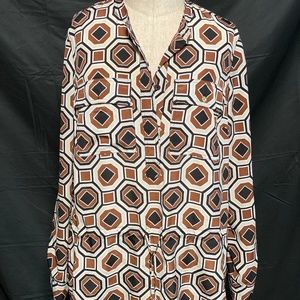 Michael/MK blouse with tie at waist